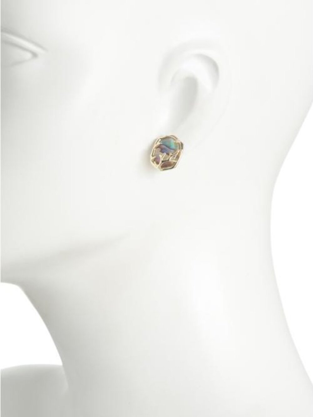 KENDRA SCOTT Gold Abalone Shell Daphne Stud Earrings - Picture 2 of 3